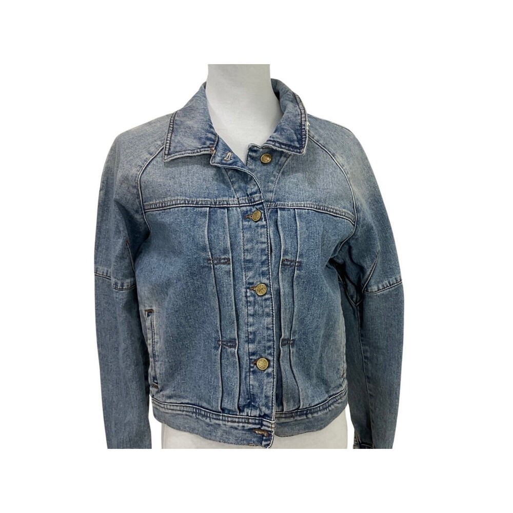 Zara Denim Jacket Womens Size L Western Casual Light Wash